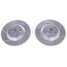 Front DRILLEDSLOTTED ROTOR PAIR for Mercedes-Benz GLE350 image 2