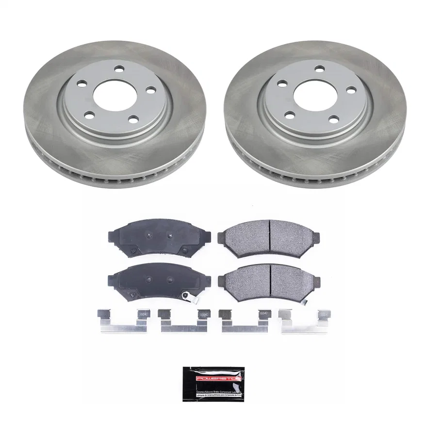 Front SEMI-COATED ROTOR KIT for Buick