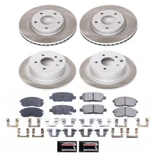 Front and Rear SEMI-COATED ROTOR KIT for Nissan Sentra image 1