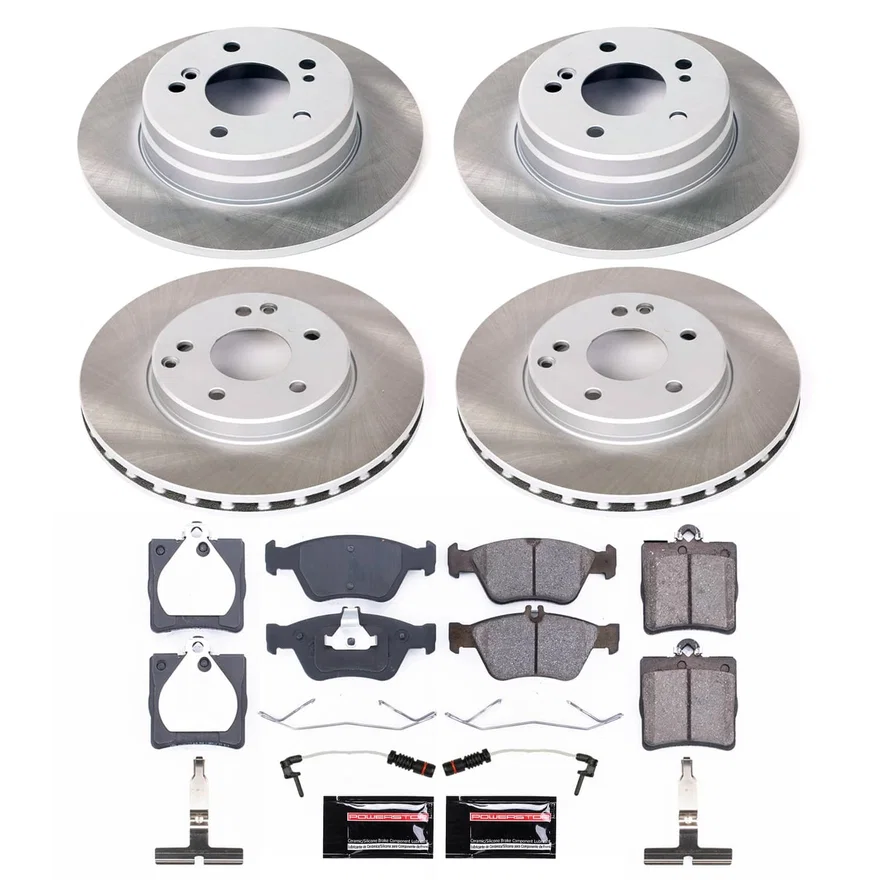 Front and Rear SEMI-COATED ROTOR KIT for Mercedes-Benz