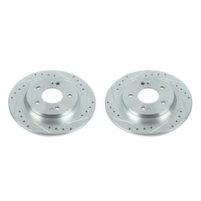 Rear DRILLEDSLOTTED ROTOR PAIR image 2