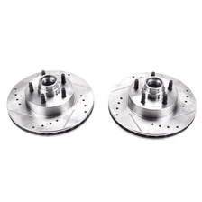 Front DRILLEDSLOTTED ROTOR PAIR for Ford Ranger image 2