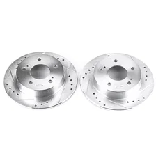 Rear DRILLEDSLOTTED ROTOR PAIR for Nissan 240SX image 2