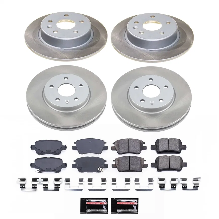 Front and Rear SEMI-COATED ROTOR KIT for Chevrolet