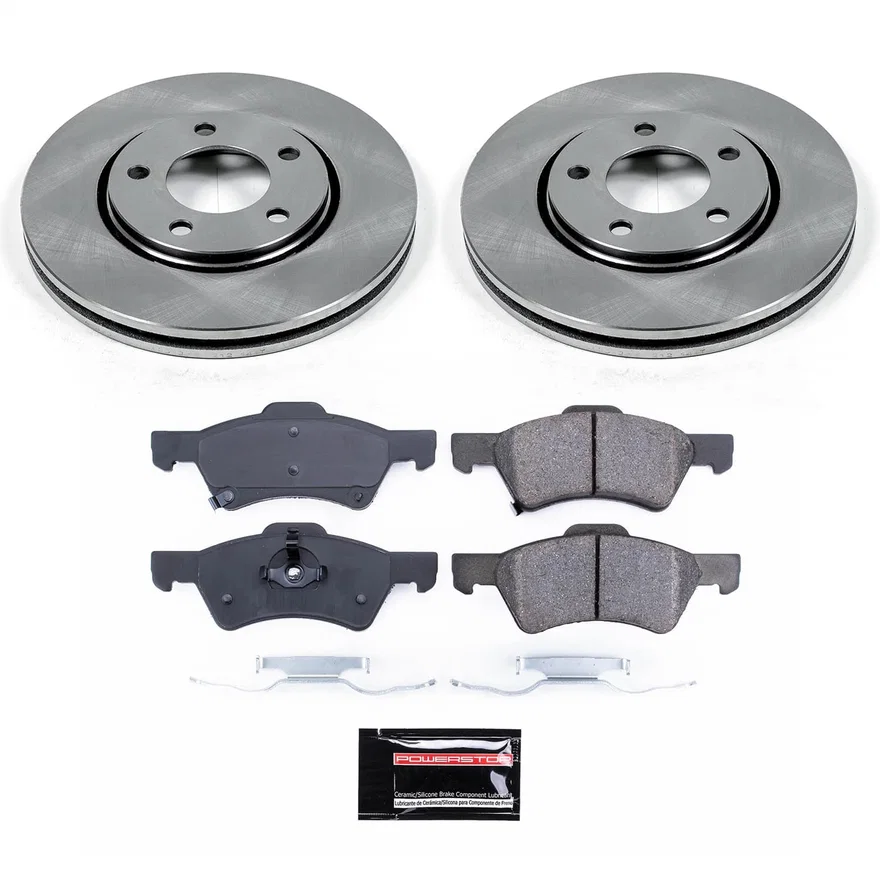Front SEMI-COATED ROTOR KIT for Dodge Caravan
