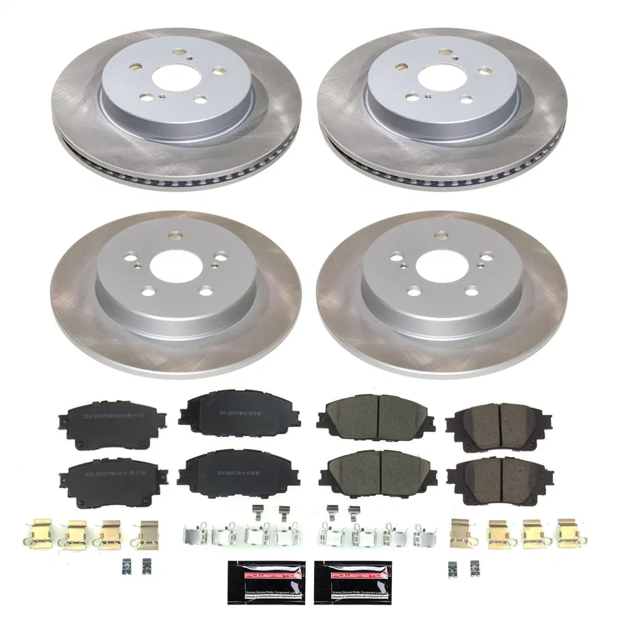 Front and Rear SEMI-COATED ROTOR KIT for Lincoln MKC