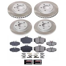 Front and Rear SEMI-COATED ROTOR KIT for Ford Taurus image 1