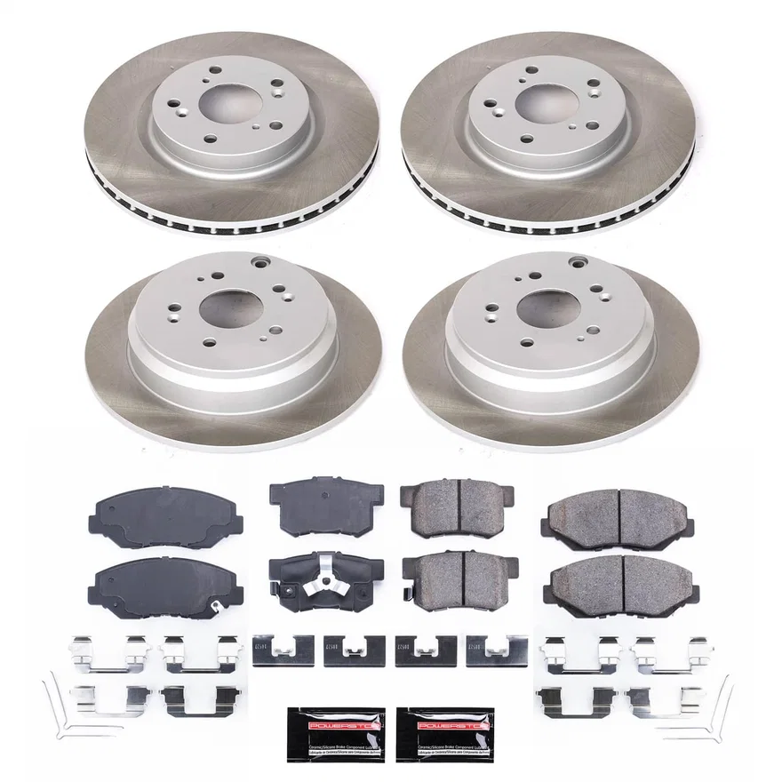 Front and Rear SEMI-COATED ROTOR KIT for Honda CR-V