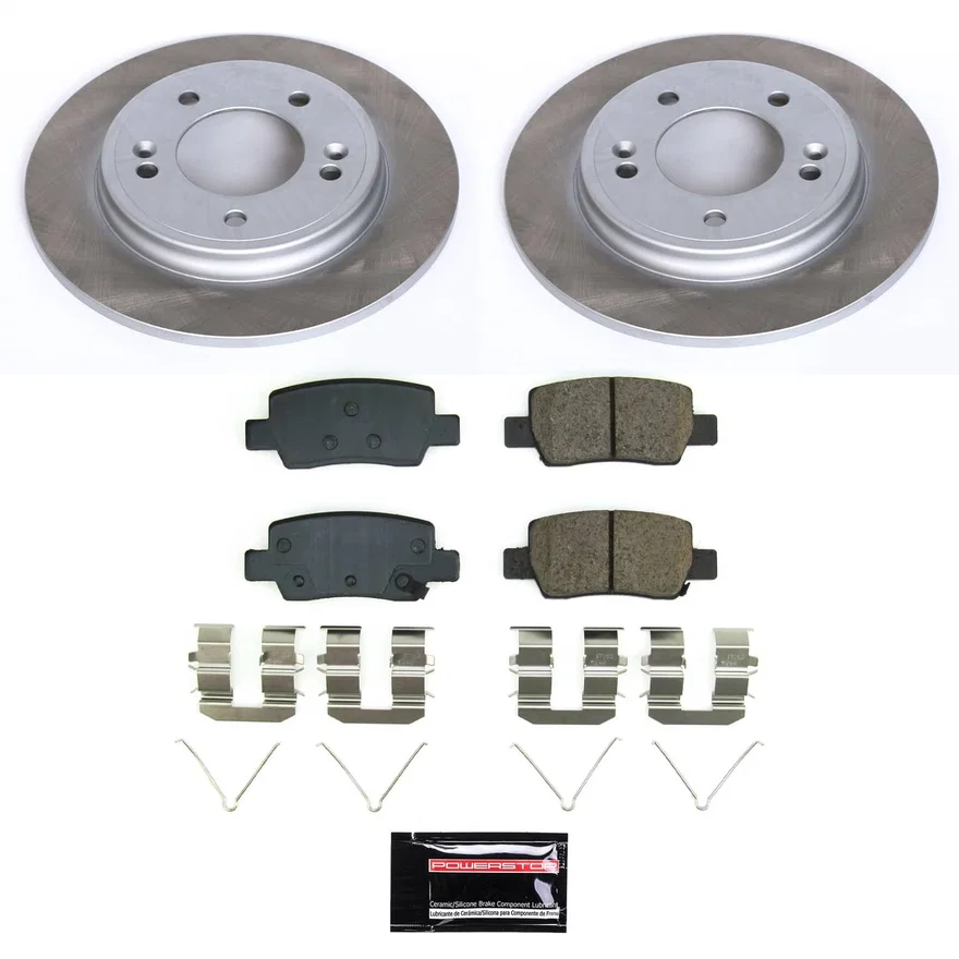 Rear SEMI-COATED ROTOR KIT for Hyundai Elantra