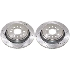 Rear DRILLEDSLOTTED ROTOR PAIR image 2