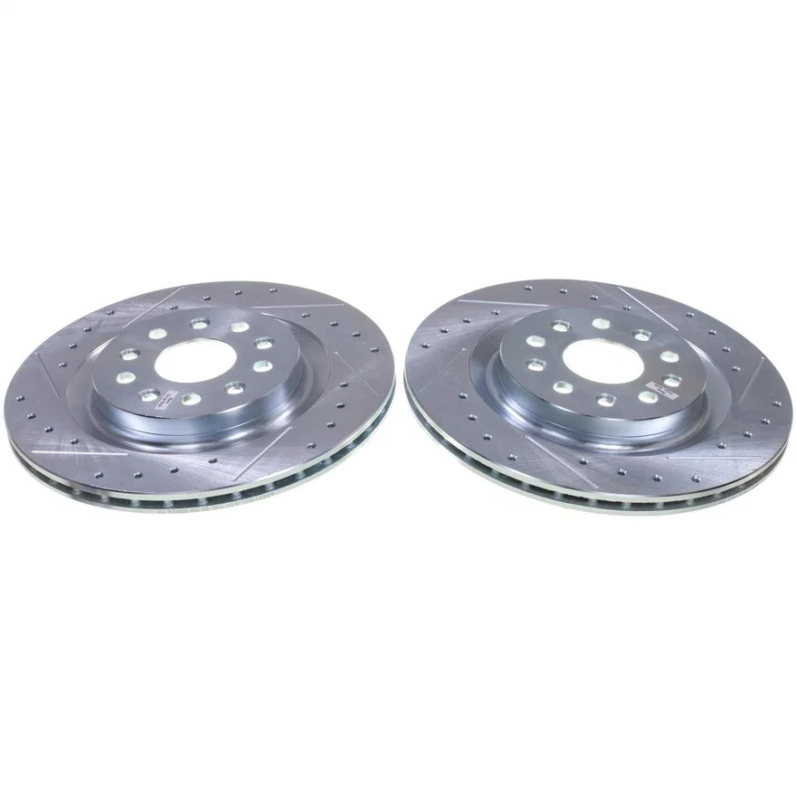 Rear DRILLEDSLOTTED ROTOR PAIR for Jeep