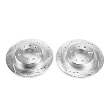 Rear DRILLEDSLOTTED ROTOR PAIR image 2