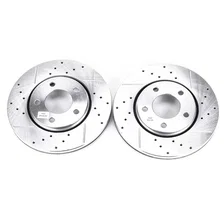 Front DRILLEDSLOTTED ROTOR PAIR image 2