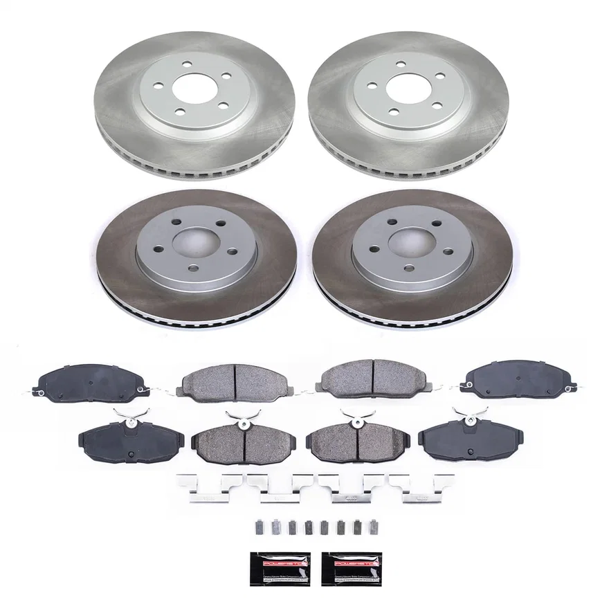 Front and Rear SEMI-COATED ROTOR KIT for Ford Mustang