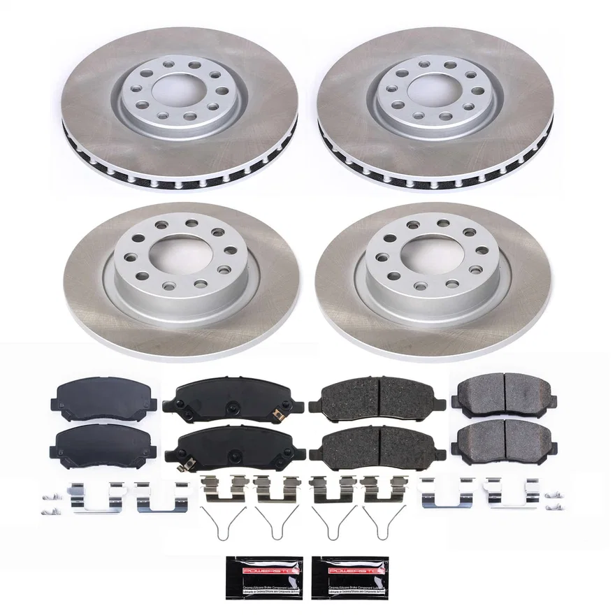 Front and Rear SEMI-COATED ROTOR KIT for Dodge Dart