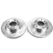 Front DRILLEDSLOTTED ROTOR PAIR for Mercedes-Benz image 2