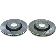 Front DRILLEDSLOTTED ROTOR PAIR for Kia Carnival image 1