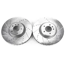Front DRILLEDSLOTTED ROTOR PAIR for Land Rover image 2