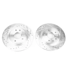 Rear DRILLEDSLOTTED ROTOR PAIR for Chrysler image 2