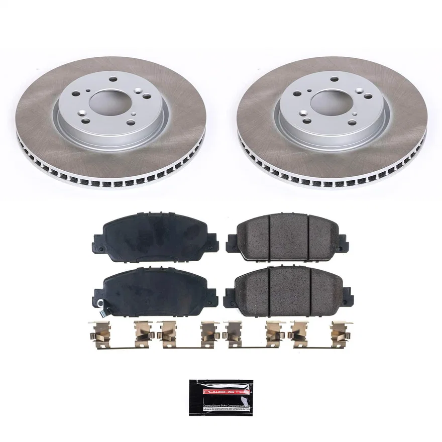 Front SEMI-COATED ROTOR KIT for Honda Accord