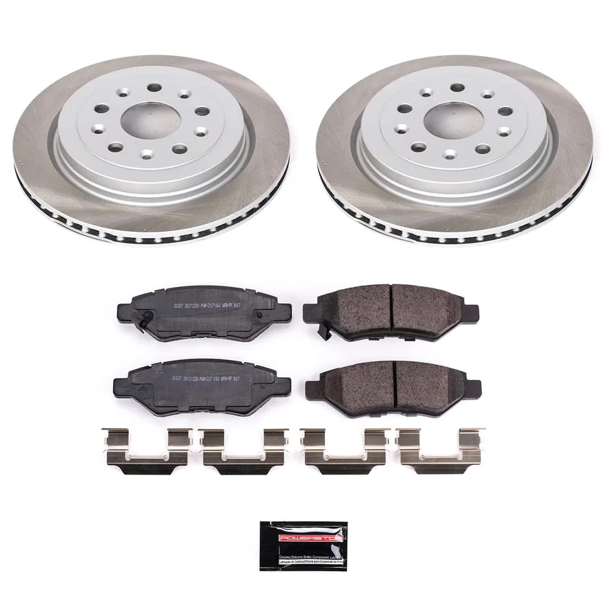 Rear SEMI-COATED ROTOR KIT for Cadillac CTS