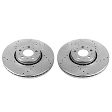 Front DRILLEDSLOTTED ROTOR PAIR for Volvo XC90 image 2