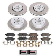 Front and Rear SEMI-COATED ROTOR KIT for INFINITI FX35 image 1