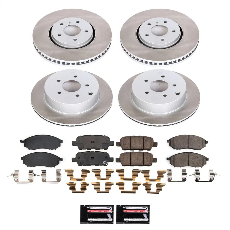 Front and Rear SEMI-COATED ROTOR KIT for INFINITI FX35