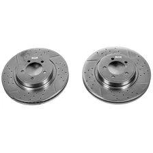 Front DRILLEDSLOTTED ROTOR PAIR for Lincoln Aviator image 2