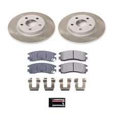 Rear SEMI-COATED ROTOR KIT for Cadillac DeVille image 1