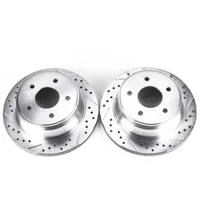 Rear DRILLEDSLOTTED ROTOR PAIR image 2