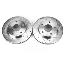 Front DRILLEDSLOTTED ROTOR PAIR image 2