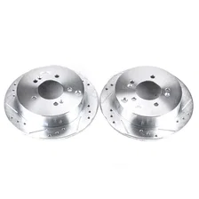 Rear DRILLEDSLOTTED ROTOR PAIR image 2