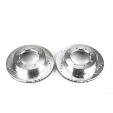 Front DRILLEDSLOTTED ROTOR PAIR for Ford image 2