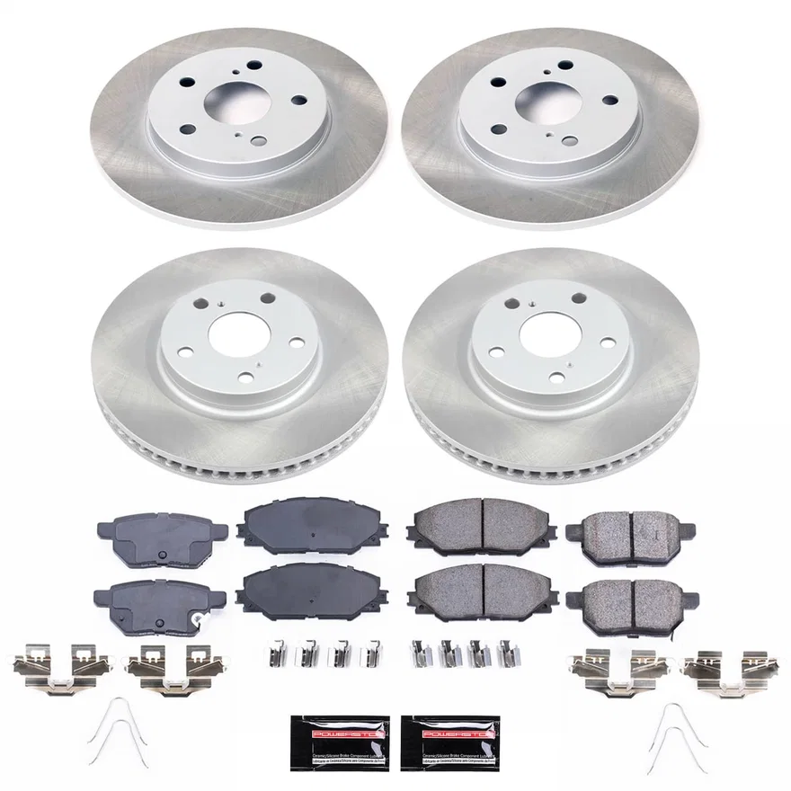 Front and Rear SEMI-COATED ROTOR KIT