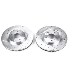 Front DRILLEDSLOTTED ROTOR PAIR image 2