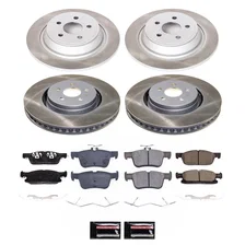 Front and Rear SEMI-COATED ROTOR KIT for Lincoln MKX image 1