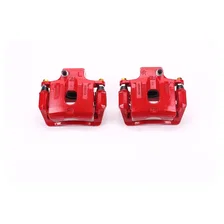 Rear RED CALIPER PAIR W/BRKT image 2