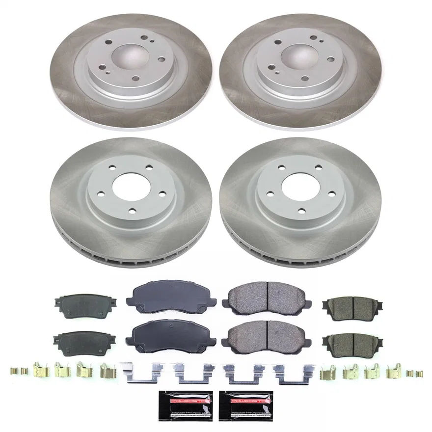 Front and Rear SEMI-COATED ROTOR KIT for Mitsubishi Outlander