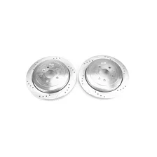 Rear DRILLEDSLOTTED ROTOR PAIR for Lincoln MKT image 2