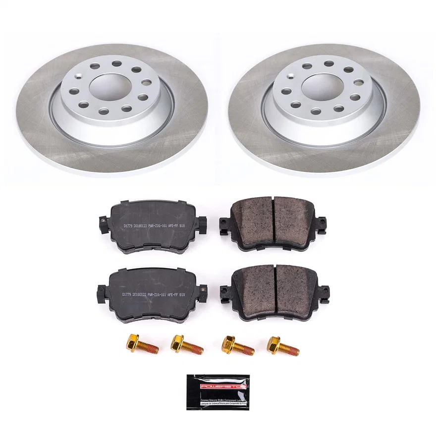 Rear SEMI-COATED ROTOR KIT for Audi