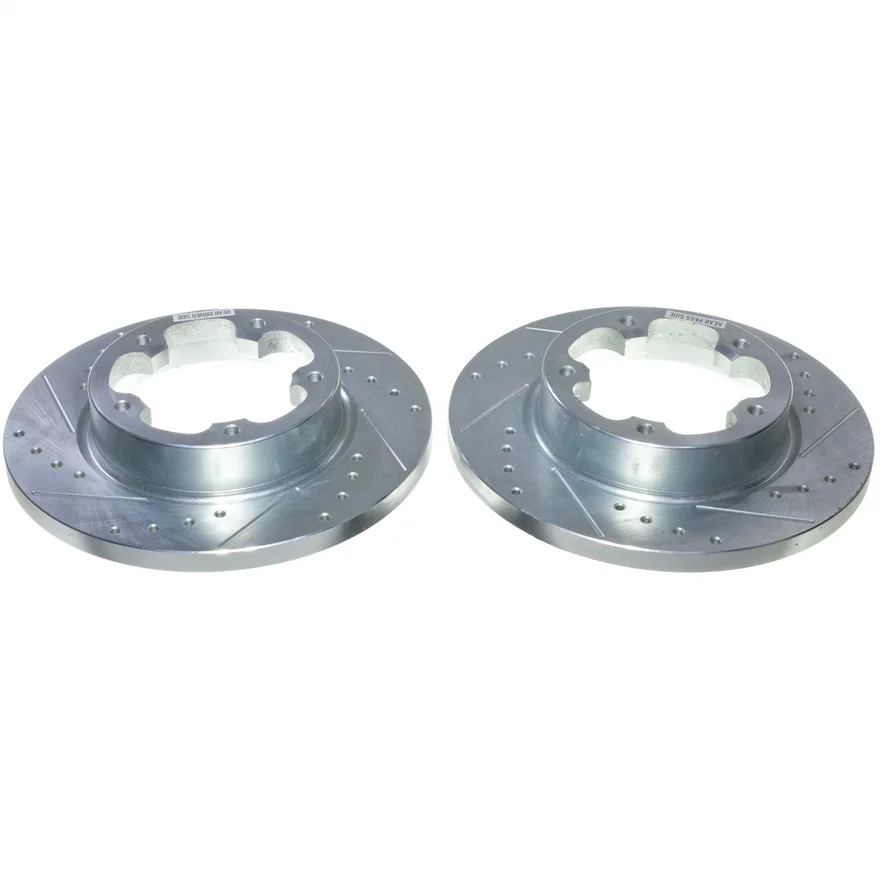 Rear DRILLEDSLOTTED ROTOR PAIR for Ford E-Transit