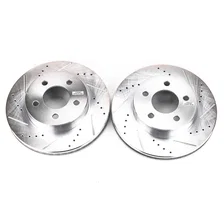 Front DRILLEDSLOTTED ROTOR PAIR for Jeep Liberty image 2