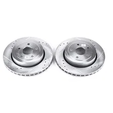 Rear DRILLEDSLOTTED ROTOR PAIR for Jeep Grand Cherokee image 2