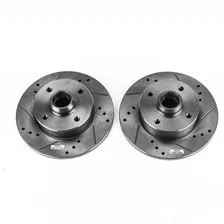 Rear DRILLEDSLOTTED ROTOR PAIR for Volkswagen image 2