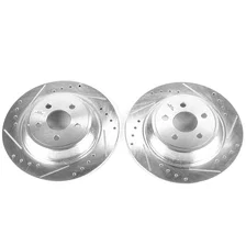 Rear DRILLEDSLOTTED ROTOR PAIR image 2