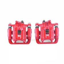Rear RED CALIPER PAIR W/BRKT image 2