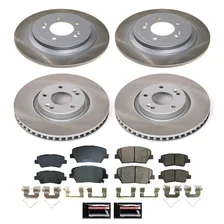 Front and Rear SEMI-COATED ROTOR KIT for Hyundai Nexo image 1