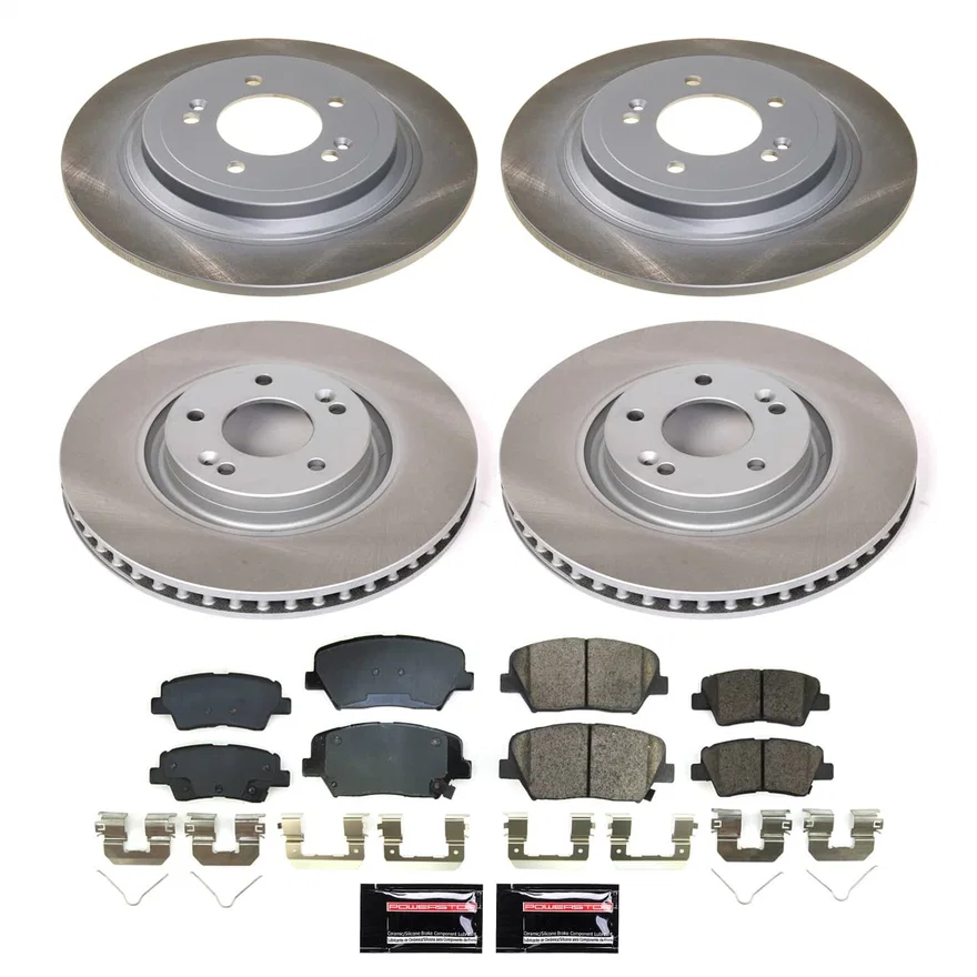 Front and Rear SEMI-COATED ROTOR KIT for Hyundai Nexo