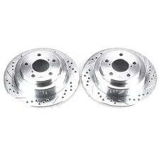 Rear DRILLEDSLOTTED ROTOR PAIR image 2